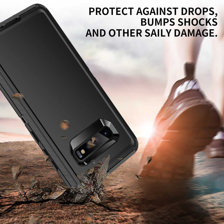 Galaxy S10 Rugged Shield Case - Purple/Pink - DOKUTRONIX