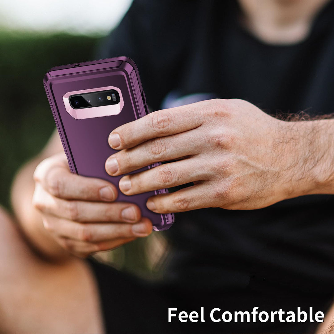Galaxy S10 Rugged Shield Case - Purple/Pink - DOKUTRONIX