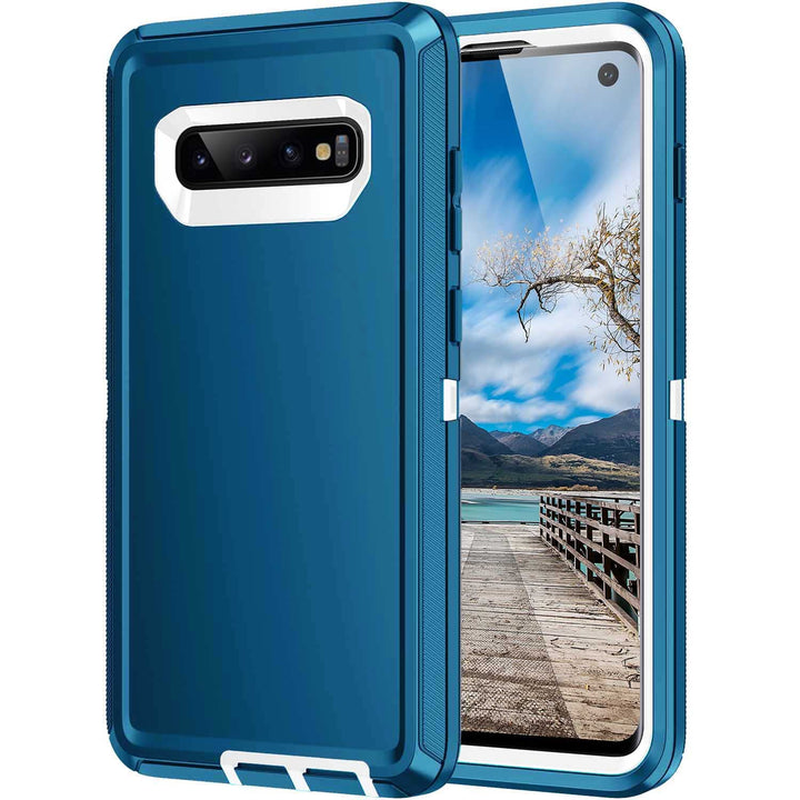 Galaxy S10 Rugged Shield Case - Purple/Pink - DOKUTRONIX