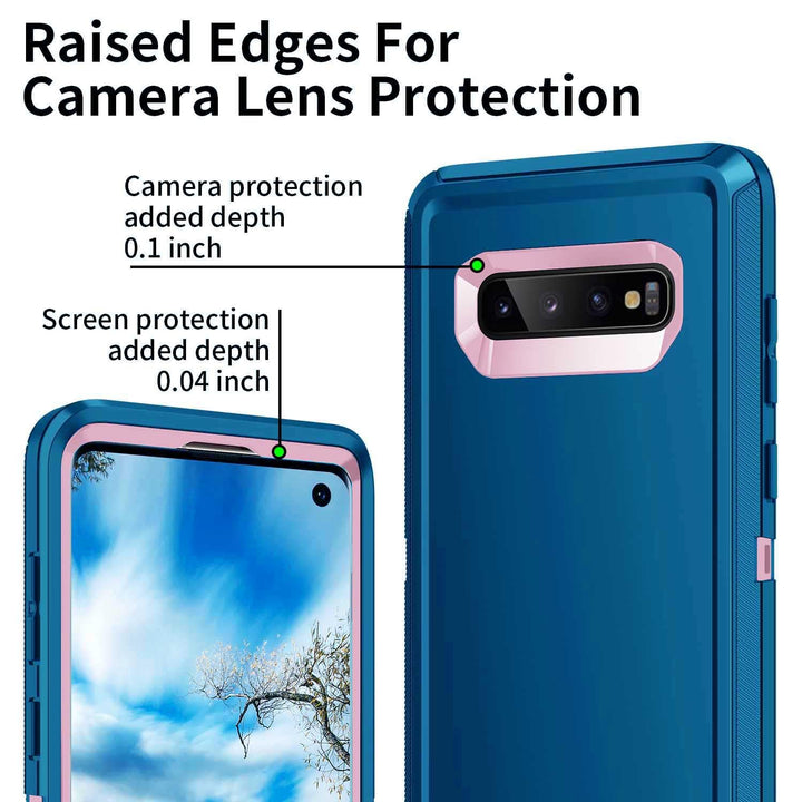Galaxy S10 Rugged Shield Case - Purple/Pink - DOKUTRONIX