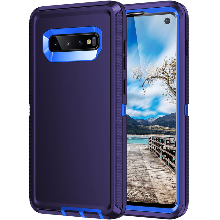 Galaxy S10 Rugged Shield Case - Purple/Pink - DOKUTRONIX