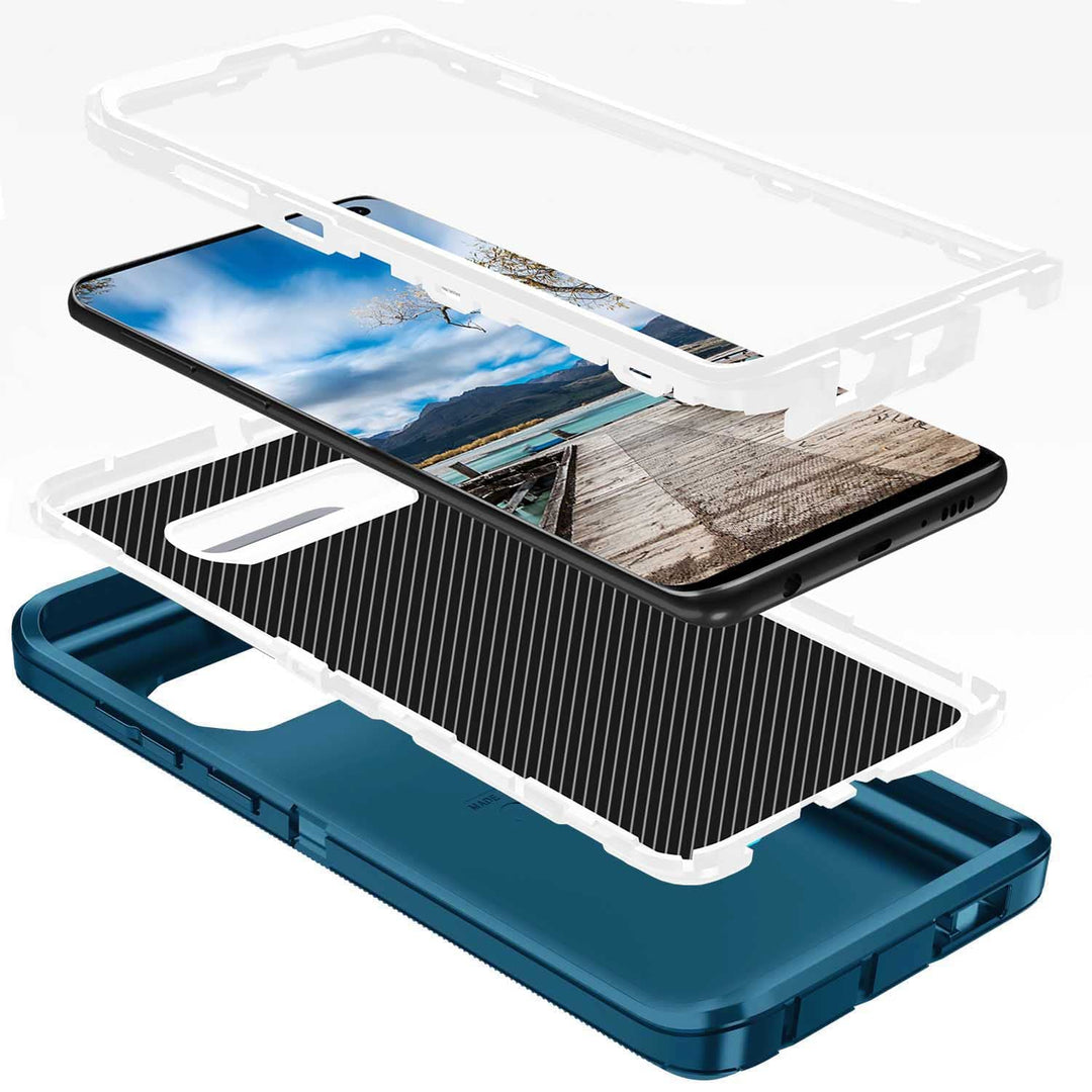 Galaxy S10 Rugged Shield Case - Purple/Pink - DOKUTRONIX