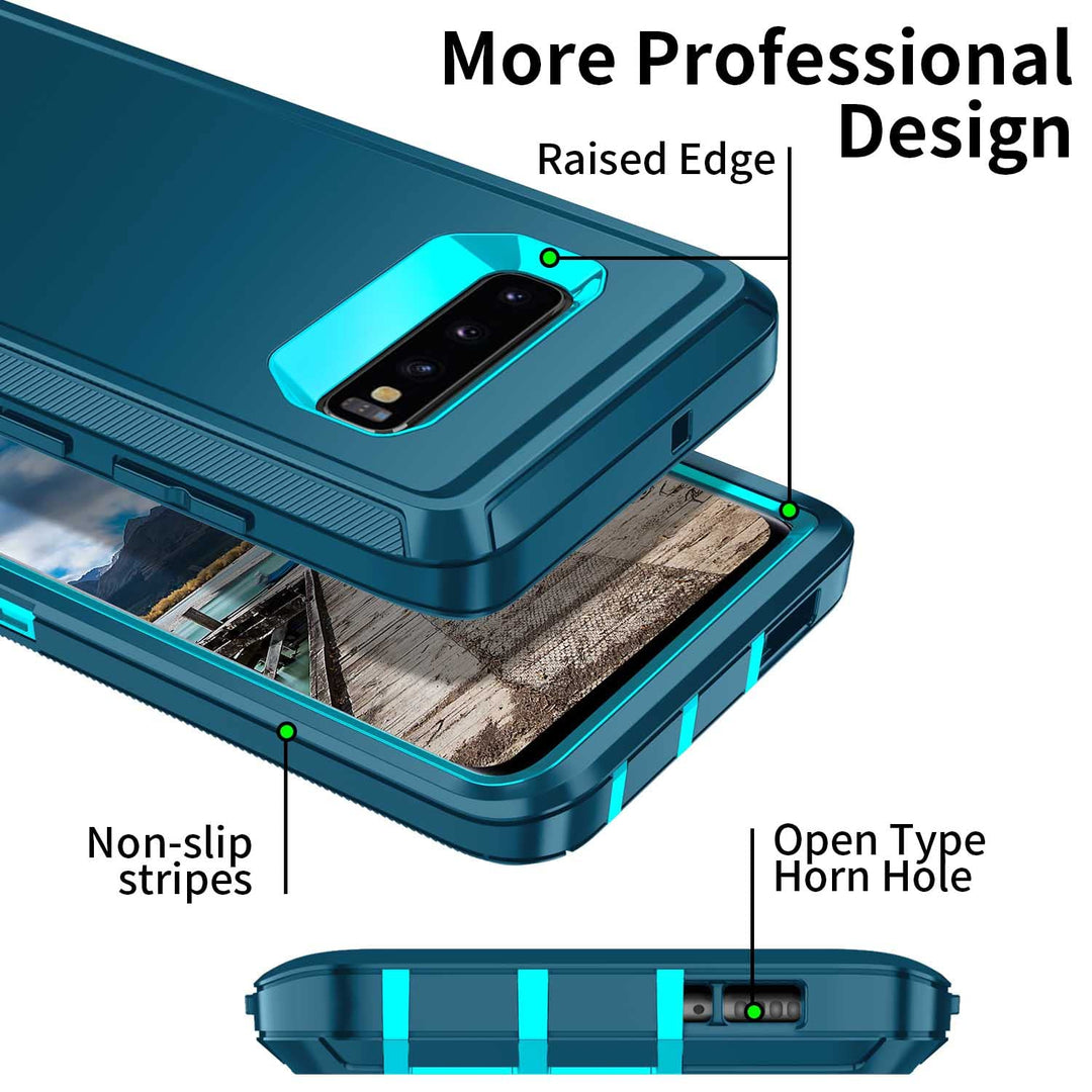 Galaxy S10 Rugged Shield Case - Purple/Pink - DOKUTRONIX