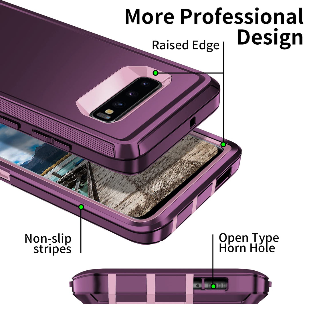 Galaxy S10 Rugged Shield Case - Purple/Pink - DOKUTRONIX