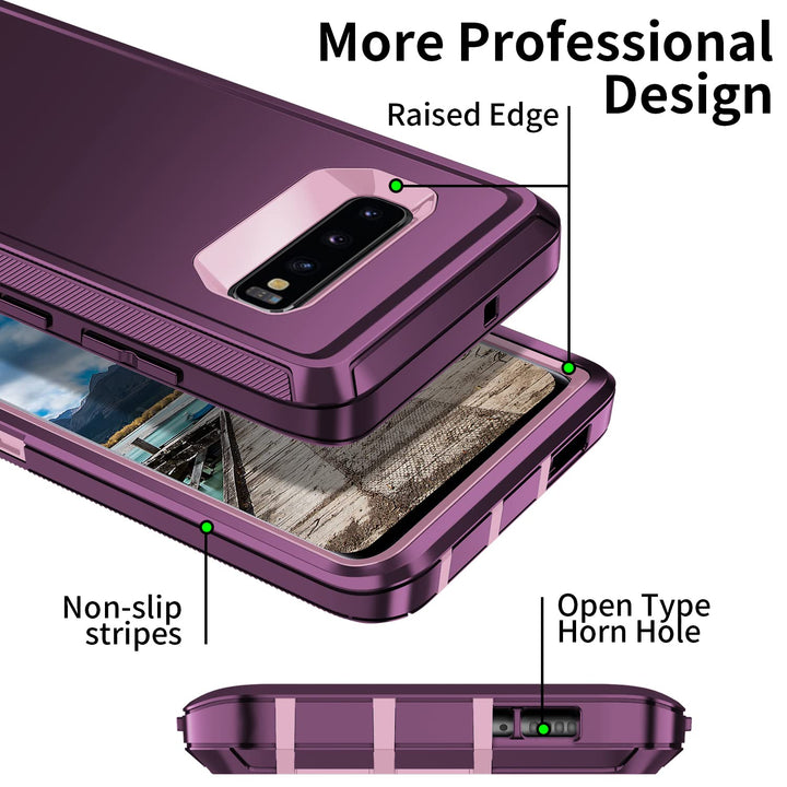 Galaxy S10 Rugged Shield Case - Purple/Pink - DOKUTRONIX