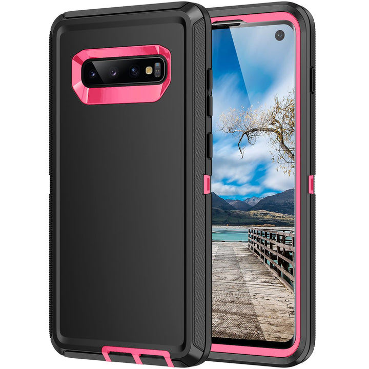 Galaxy S10 Rugged Shield Case - Purple/Pink - DOKUTRONIX