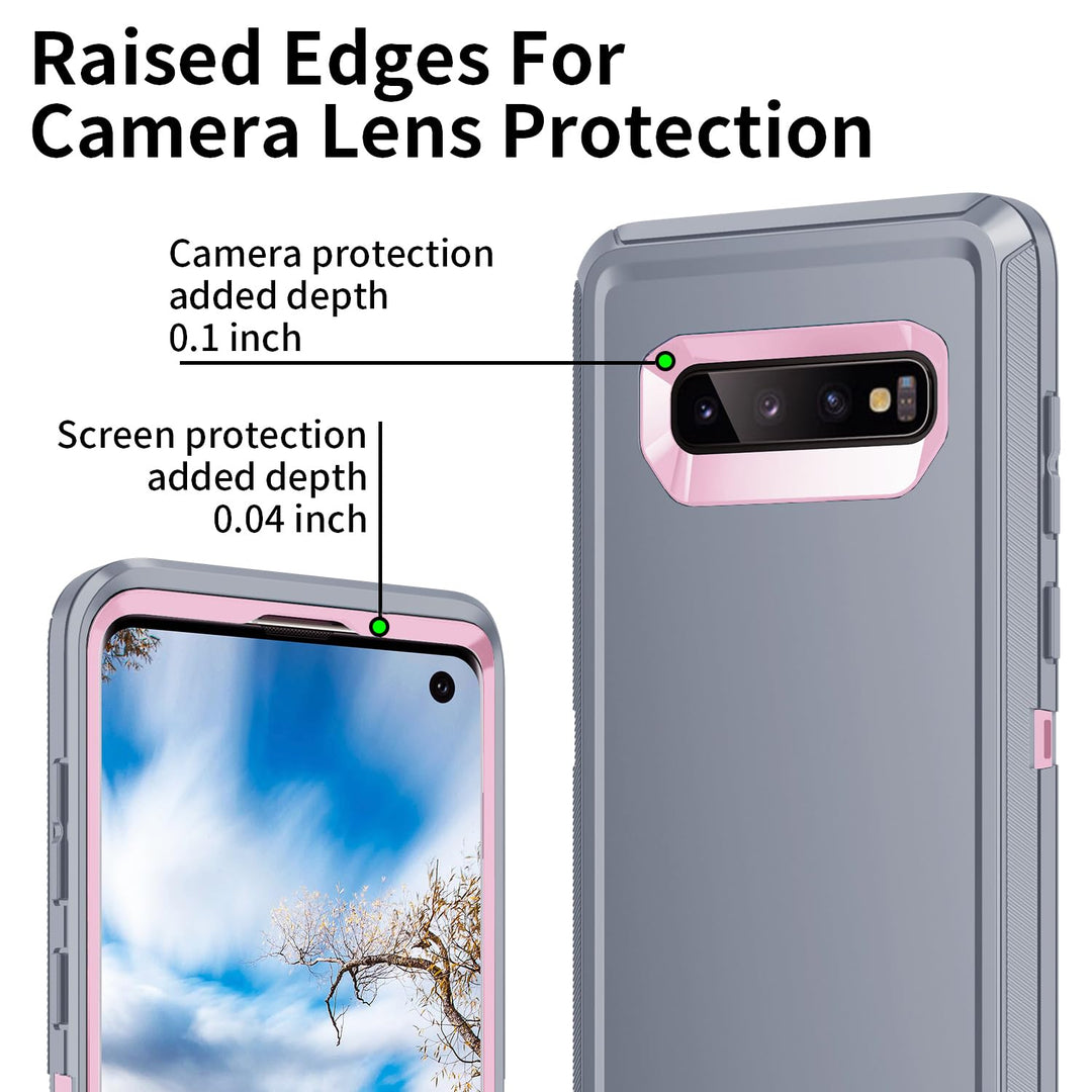 Galaxy S10 Rugged Shield Case - Purple/Pink - DOKUTRONIX