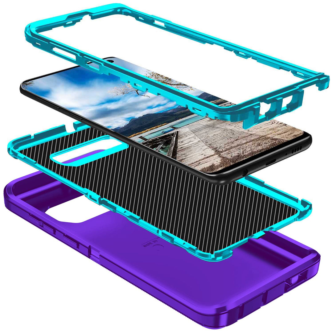 Galaxy S10 Rugged Shield Case - Purple/Pink - DOKUTRONIX