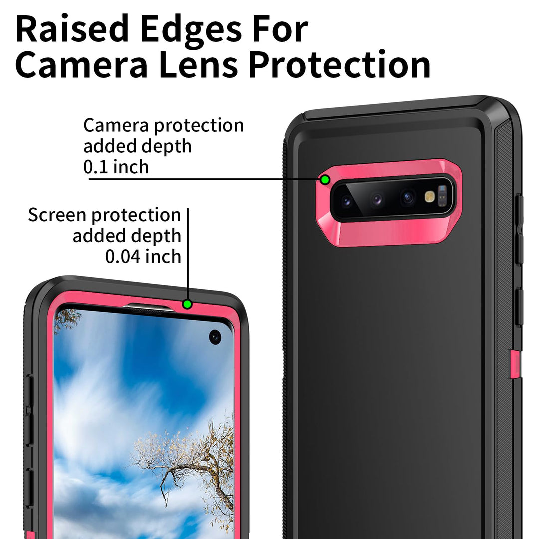 Galaxy S10 Rugged Shield Case - Purple/Pink - DOKUTRONIX