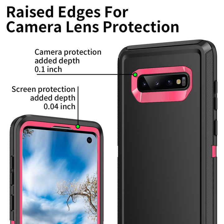 Galaxy S10 Rugged Shield Case - Purple/Pink - DOKUTRONIX