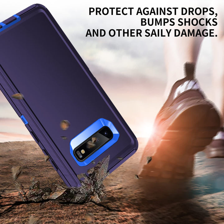 Galaxy S10 Rugged Shield Case - Purple/Pink - DOKUTRONIX
