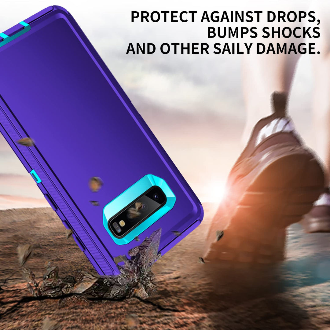 Galaxy S10 Rugged Shield Case - Purple/Pink - DOKUTRONIX