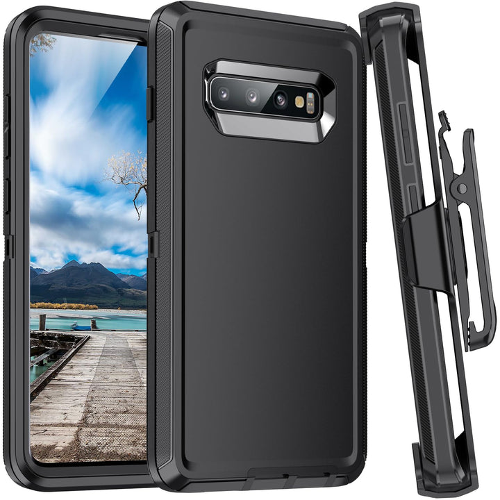 Galaxy S10 Rugged Shield Case - Purple/Pink - DOKUTRONIX