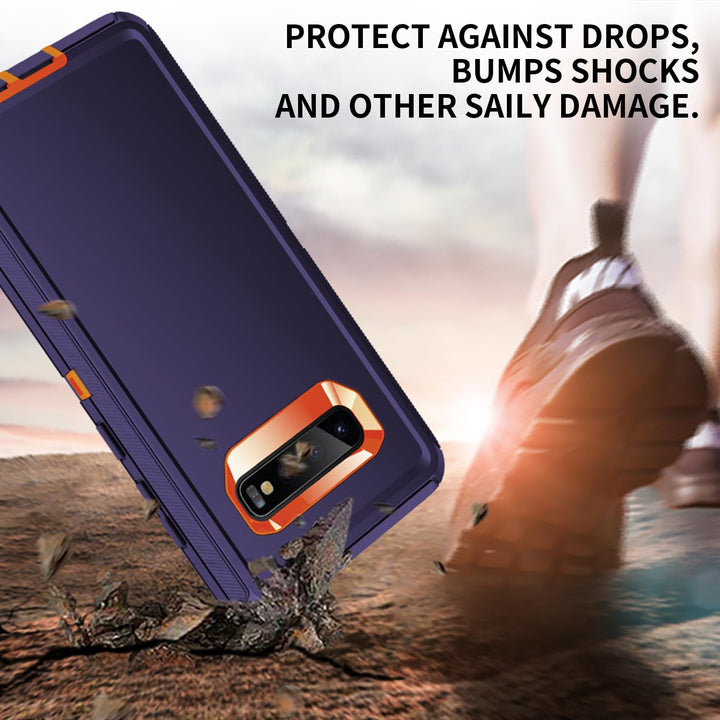 Galaxy S10 Rugged Shield Case - Purple/Pink - DOKUTRONIX