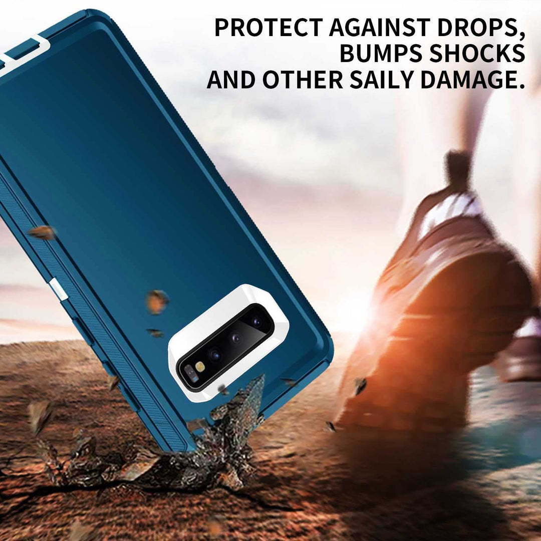 Galaxy S10 Rugged Shield Case - Purple/Pink - DOKUTRONIX