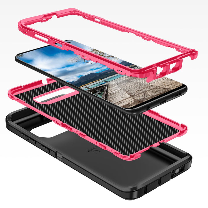 Galaxy S10 Rugged Shield Case - Purple/Pink - DOKUTRONIX