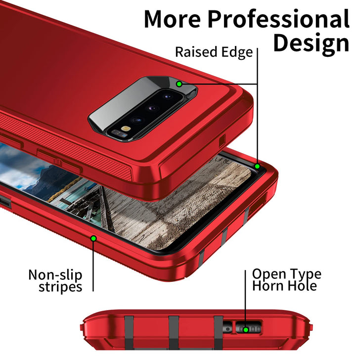 Galaxy S10 Rugged Shield Case - Purple/Pink - DOKUTRONIX