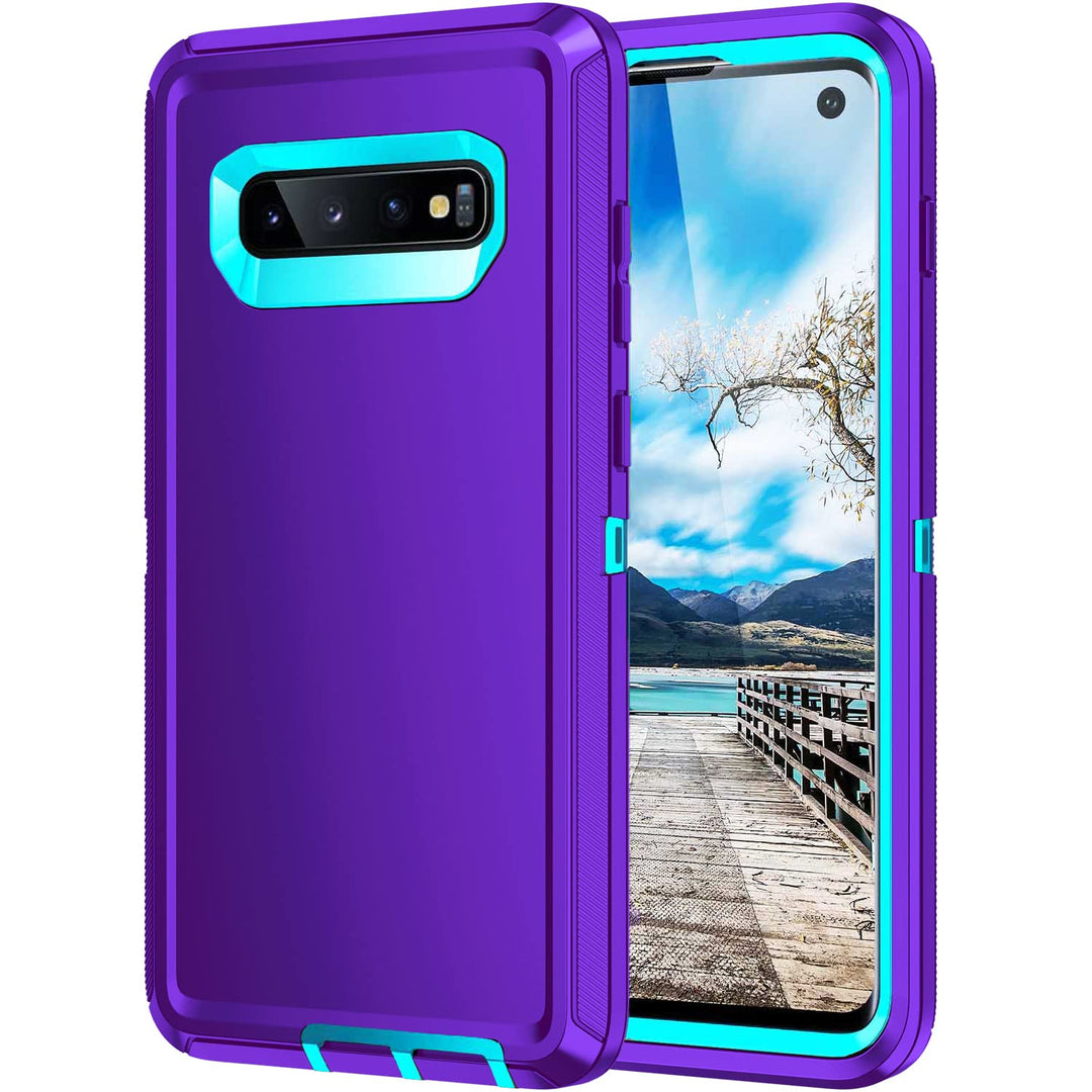 Galaxy S10 Rugged Shield Case - Purple/Pink - DOKUTRONIX