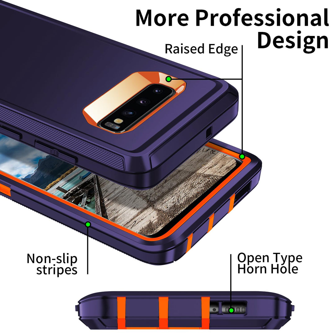 Galaxy S10 Rugged Shield Case - Purple/Pink - DOKUTRONIX