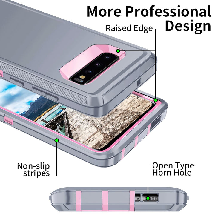 Galaxy S10 Rugged Shield Case - Purple/Pink - DOKUTRONIX