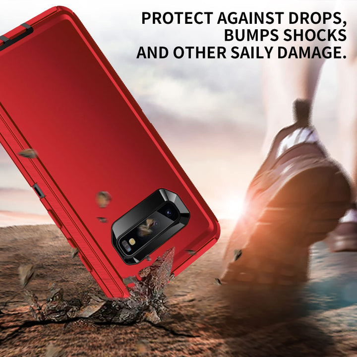 Galaxy S10 Rugged Shield Case - Purple/Pink - DOKUTRONIX