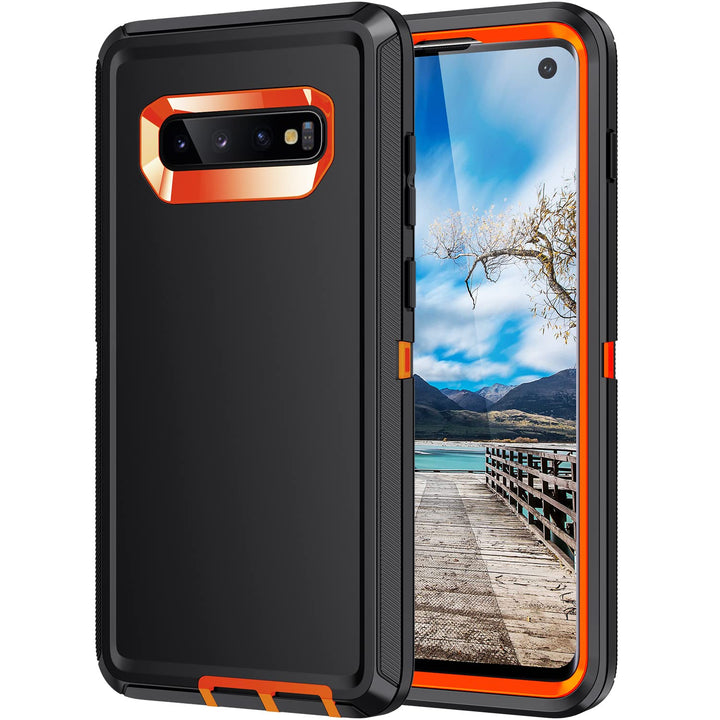 Galaxy S10 Rugged Shield Case - Purple/Pink - DOKUTRONIX