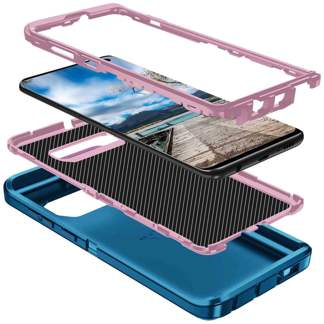 Galaxy S10 Rugged Shield Case - Purple/Pink - DOKUTRONIX
