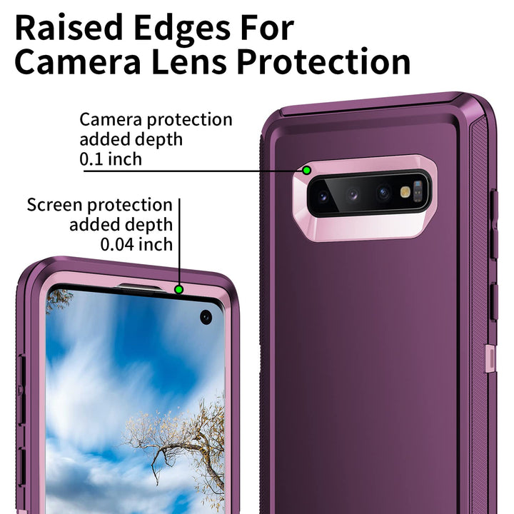 Galaxy S10 Rugged Shield Case - Purple/Pink - DOKUTRONIX