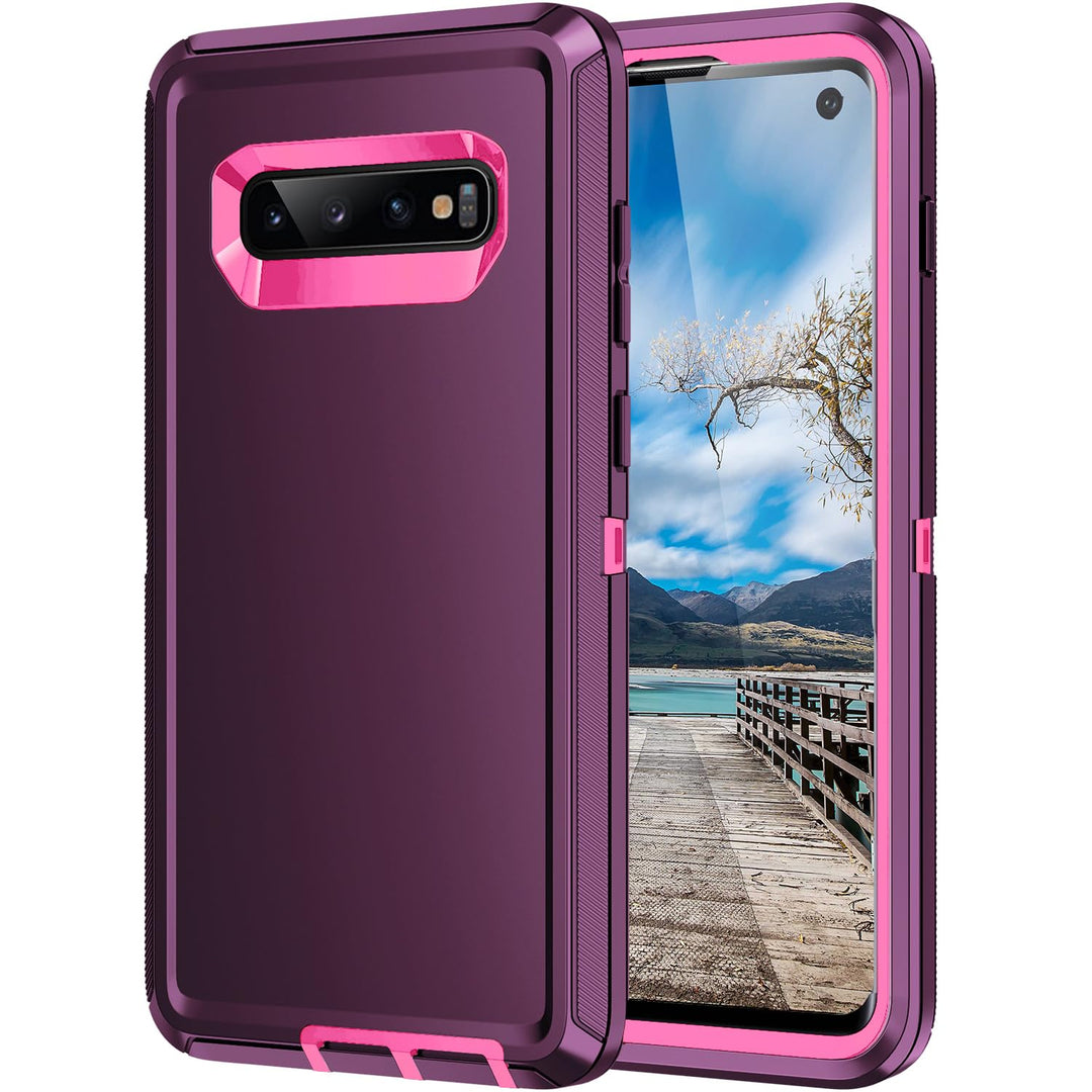 Galaxy S10 Rugged Shield Case - Purple/Pink - DOKUTRONIX