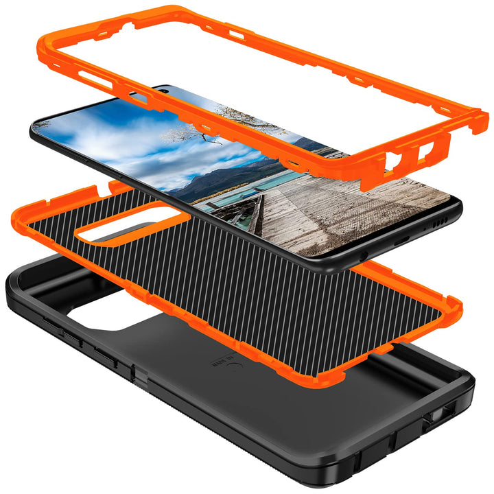 Galaxy S10 Rugged Shield Case - Purple/Pink - DOKUTRONIX