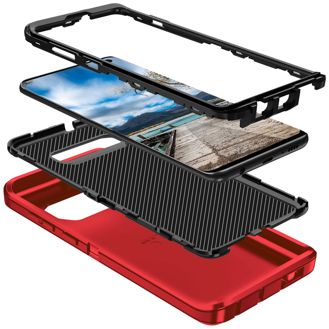 Galaxy S10 Rugged Shield Case - Purple/Pink - DOKUTRONIX
