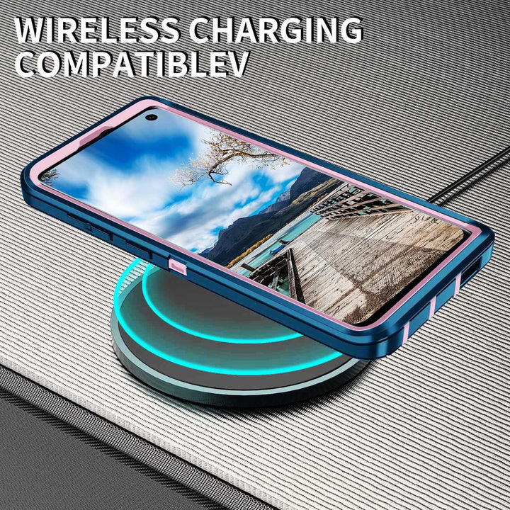 Galaxy S10 Rugged Shield Case - Purple/Pink - DOKUTRONIX