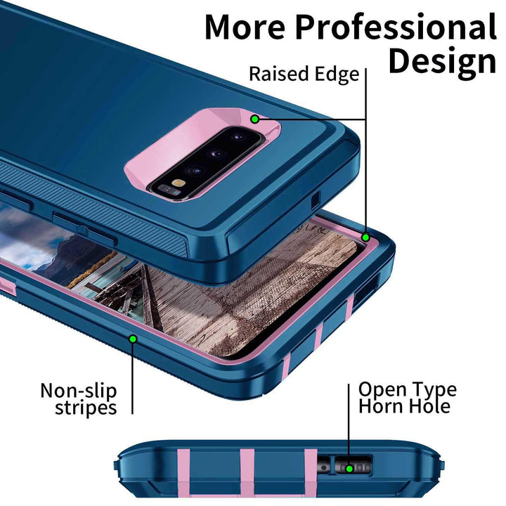 Galaxy S10 Rugged Shield Case - Purple/Pink - DOKUTRONIX