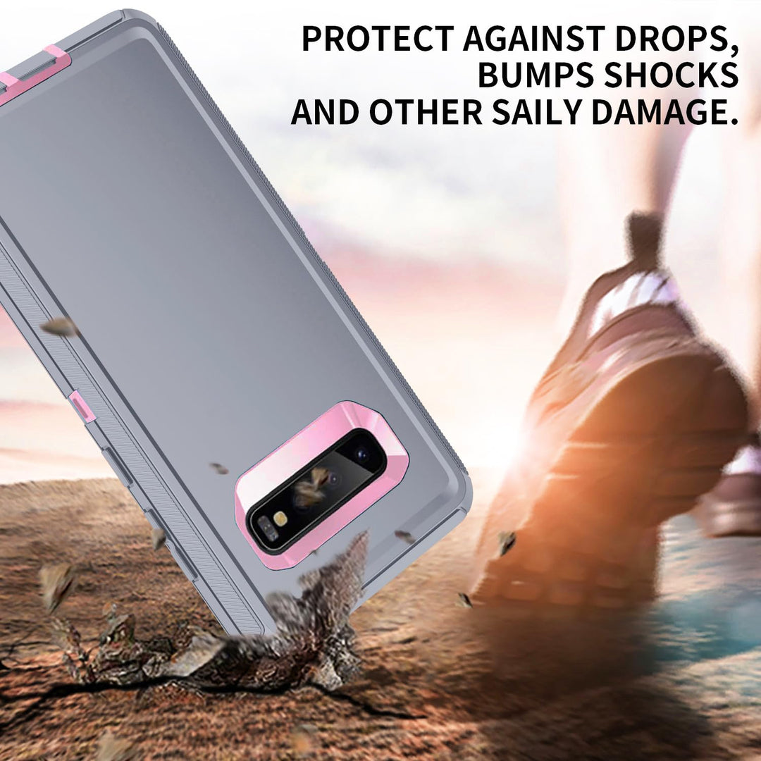Galaxy S10 Rugged Shield Case - Purple/Pink - DOKUTRONIX