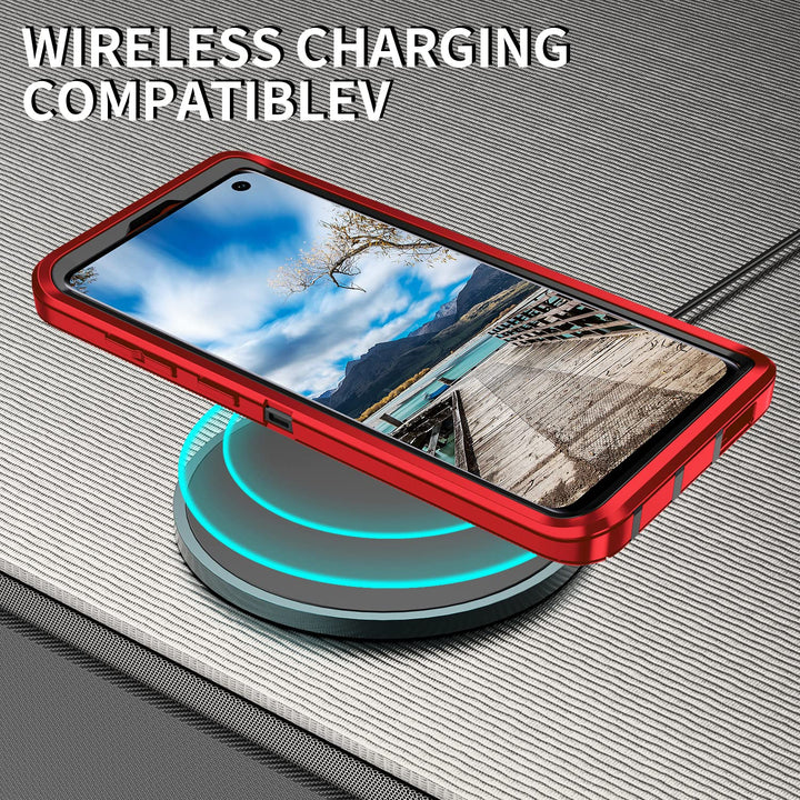 Galaxy S10 Rugged Shield Case - Purple/Pink - DOKUTRONIX