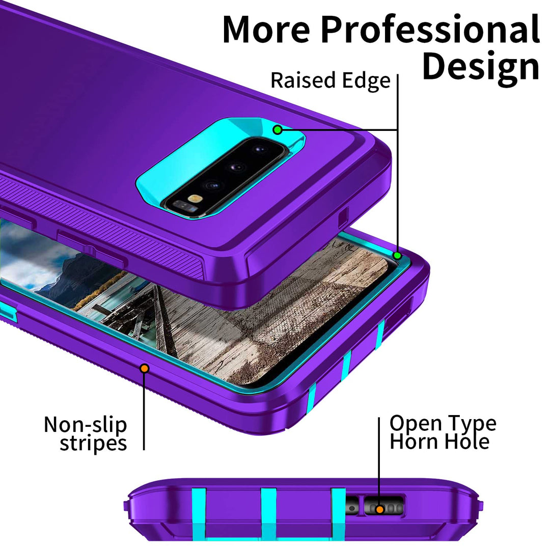 Galaxy S10 Rugged Shield Case - Purple/Pink - DOKUTRONIX