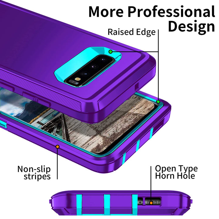 Galaxy S10 Rugged Shield Case - Purple/Pink - DOKUTRONIX