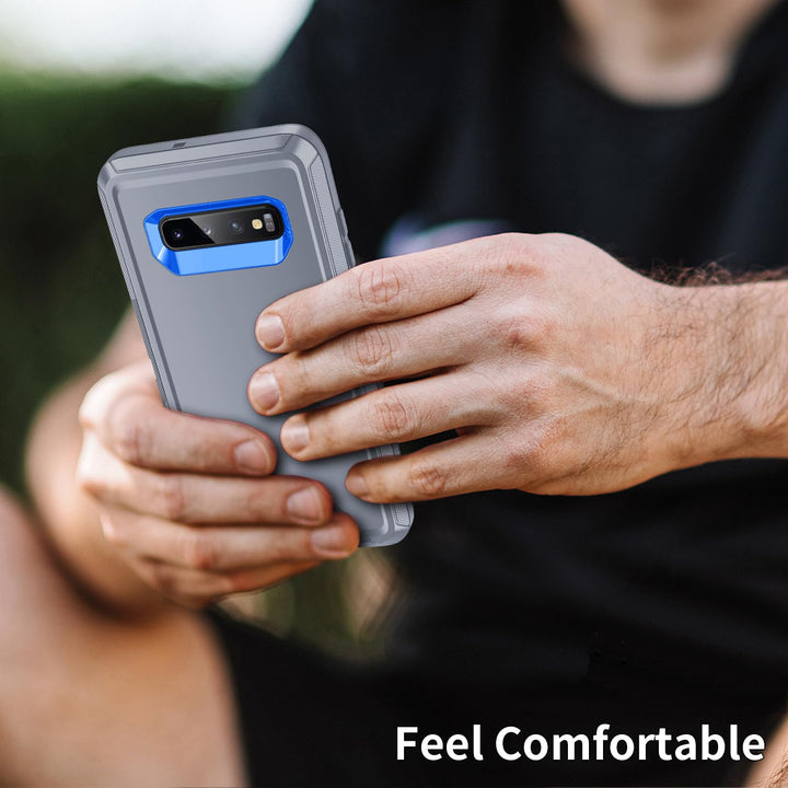Galaxy S10 Rugged Shield Case - Purple/Pink - DOKUTRONIX