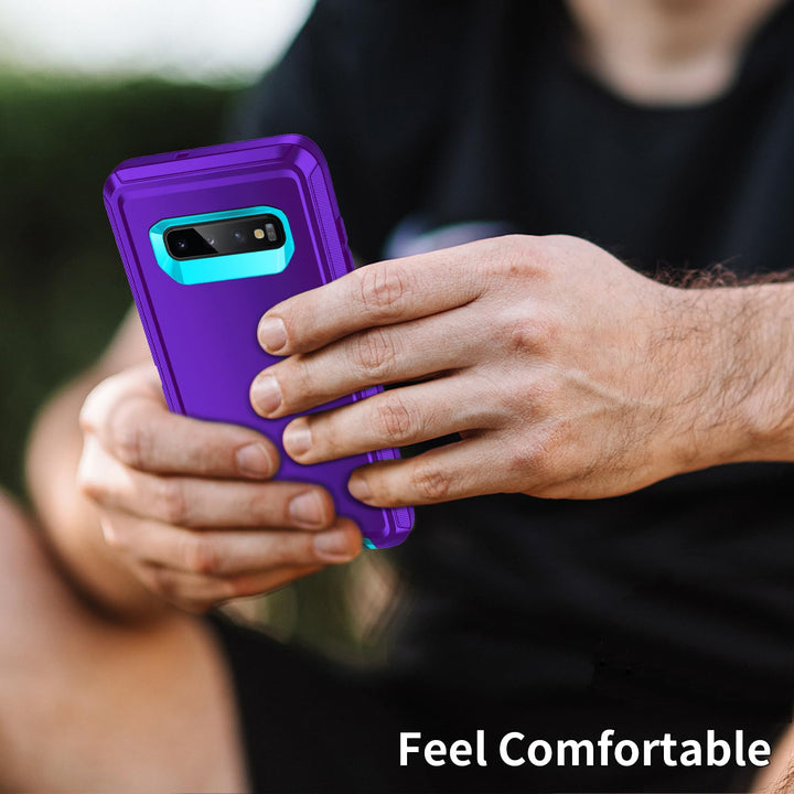 Galaxy S10 Rugged Shield Case - Purple/Pink - DOKUTRONIX