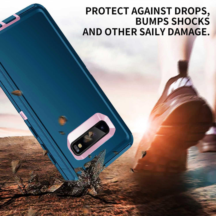 Galaxy S10 Rugged Shield Case - Purple/Pink - DOKUTRONIX