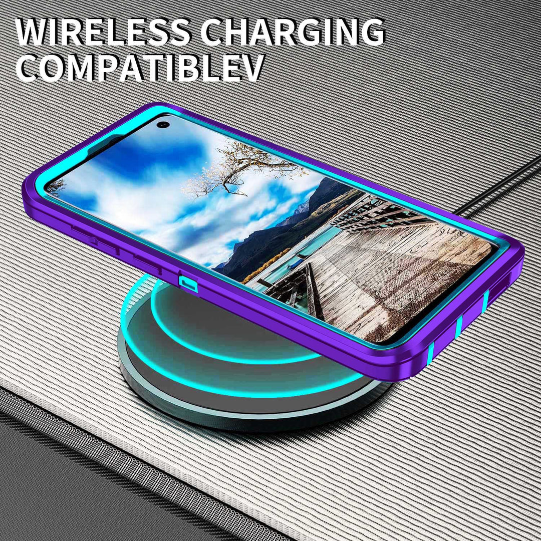 Galaxy S10 Rugged Shield Case - Purple/Pink - DOKUTRONIX