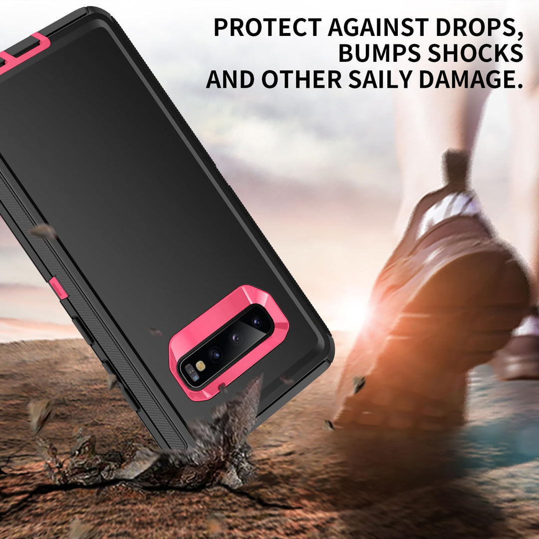 Galaxy S10 Rugged Shield Case - Purple/Pink - DOKUTRONIX