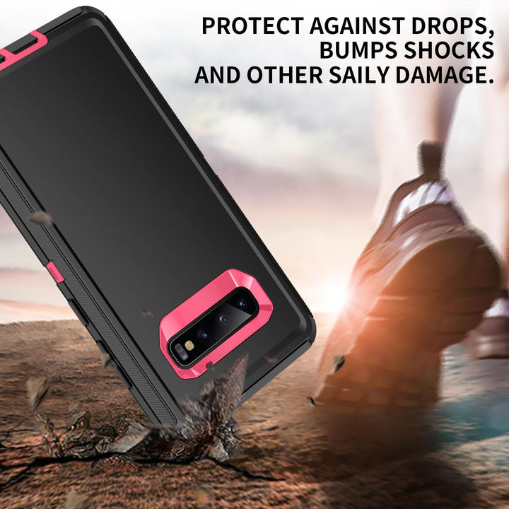 Galaxy S10 Rugged Shield Case - Purple/Pink - DOKUTRONIX
