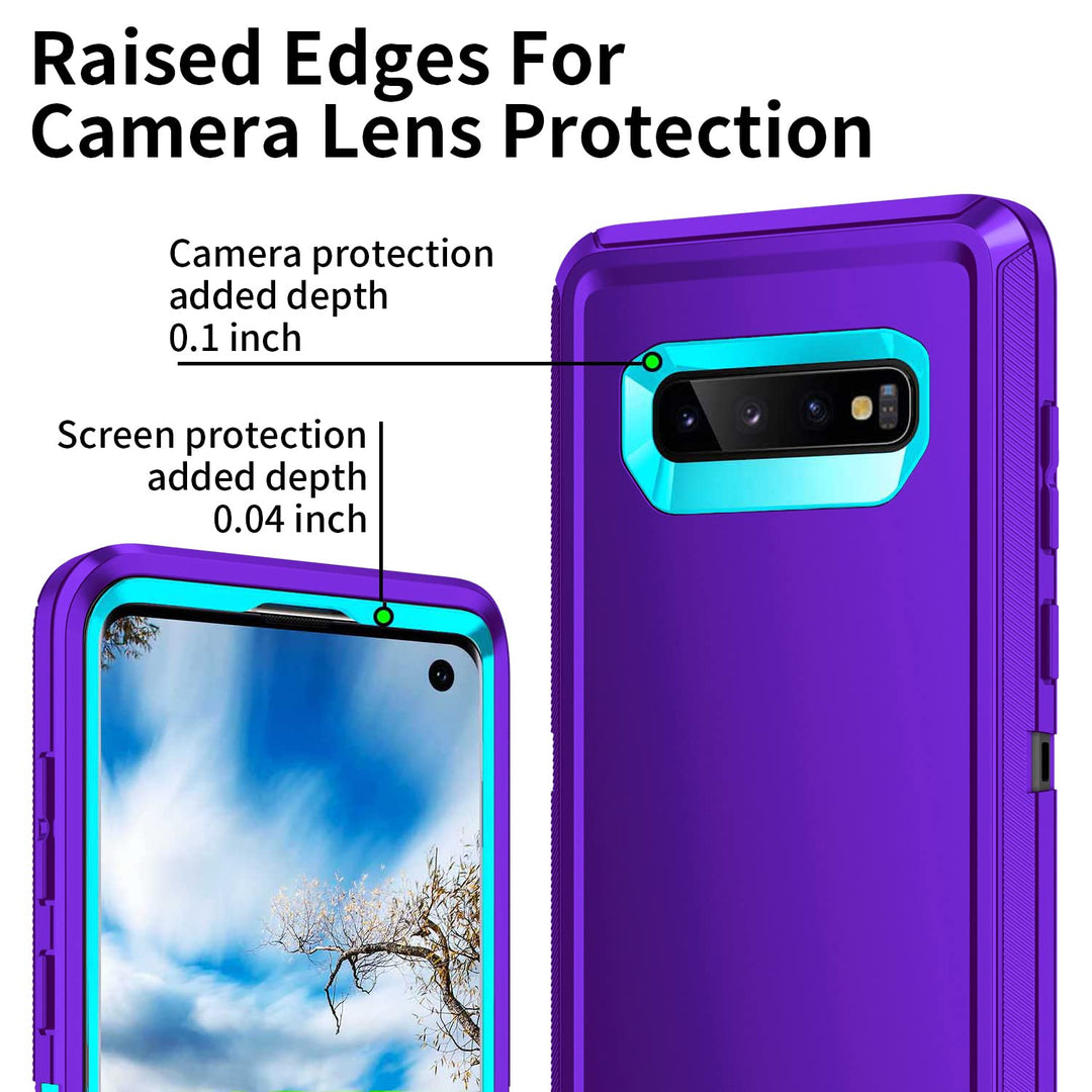 Galaxy S10 Rugged Shield Case - Purple/Pink - DOKUTRONIX
