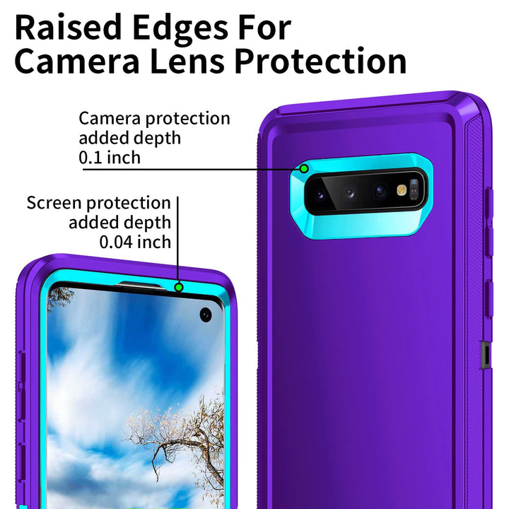 Galaxy S10 Rugged Shield Case - Purple/Pink - DOKUTRONIX