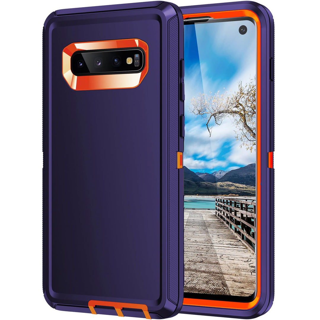 Galaxy S10 Rugged Shield Case - Purple/Pink - DOKUTRONIX