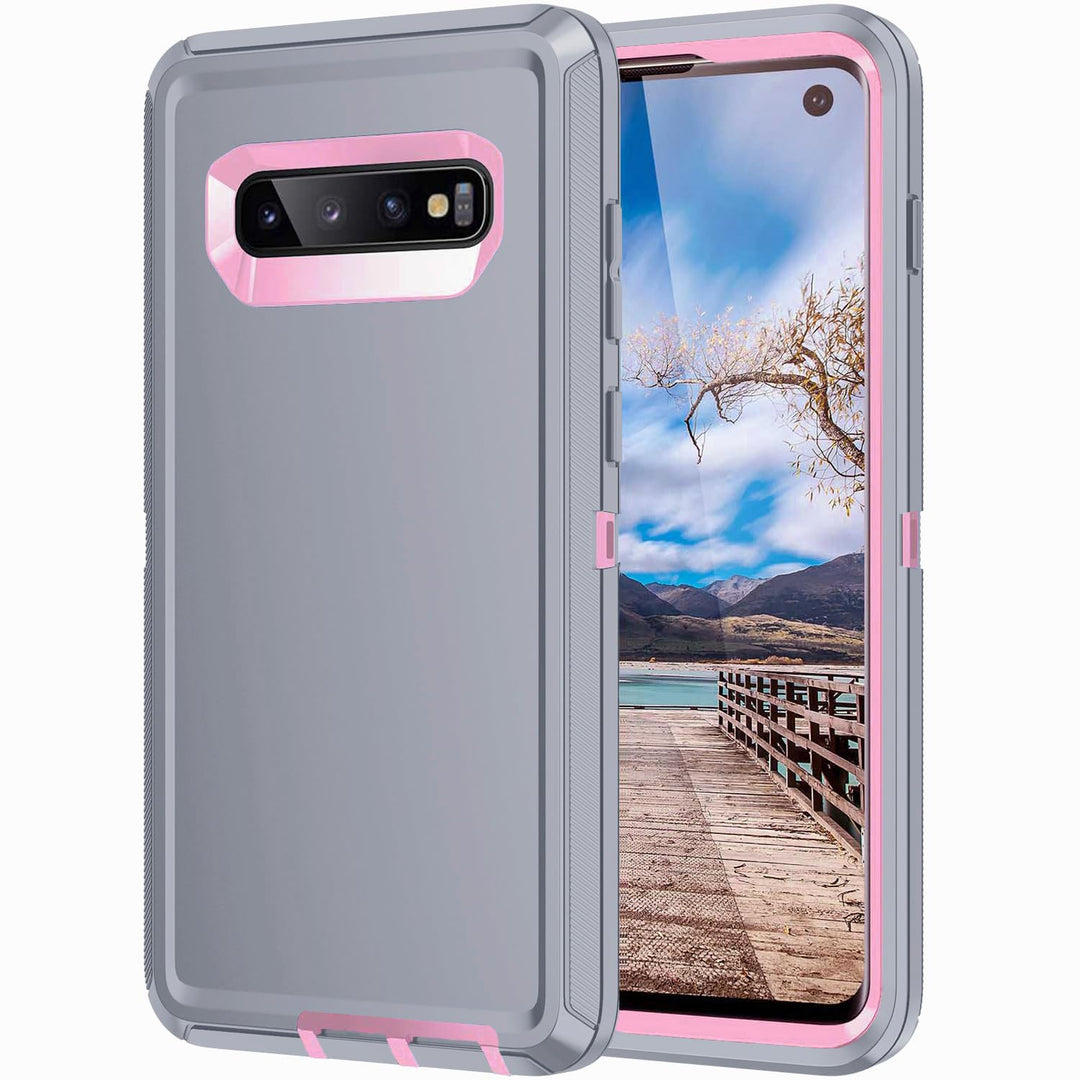 Galaxy S10 Rugged Shield Case - Purple/Pink - DOKUTRONIX