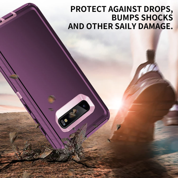 Galaxy S10 Rugged Shield Case - Purple/Pink - DOKUTRONIX