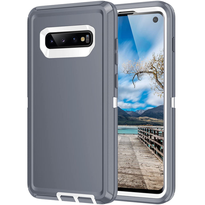 Galaxy S10 Rugged Shield Case - Purple/Pink - DOKUTRONIX