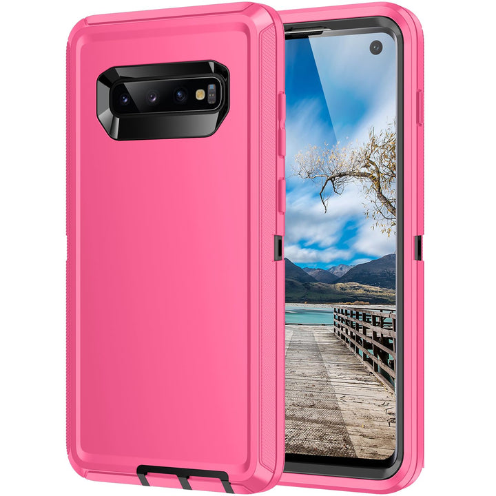 Galaxy S10 Rugged Shield Case - Purple/Pink - DOKUTRONIX